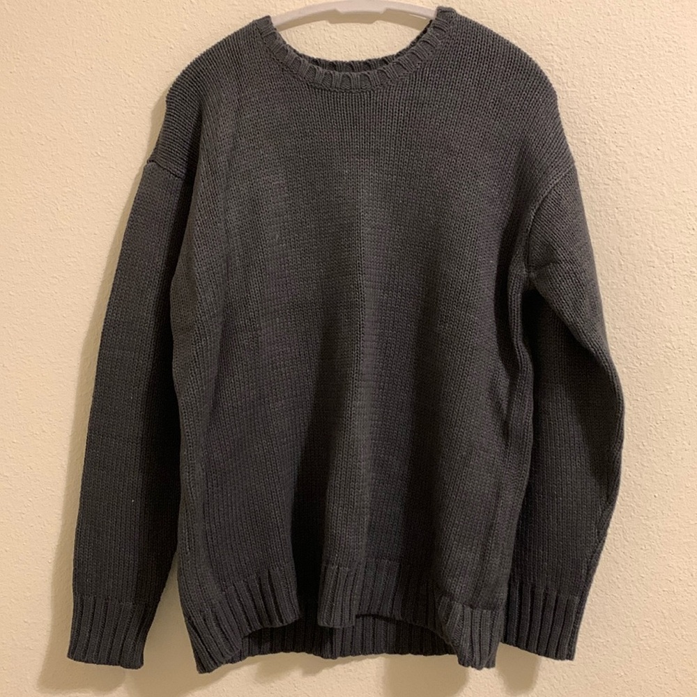 Aeropostale size large black oversized long sleeve crewneck sweater NWT
